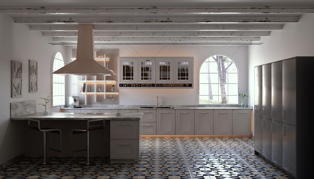 bold kitchen floor patterns